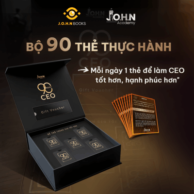 Bộ thẻ "90 NGÀY LÀM CEO TỐT HƠN" kèm 90 Video & Sổ thực hành